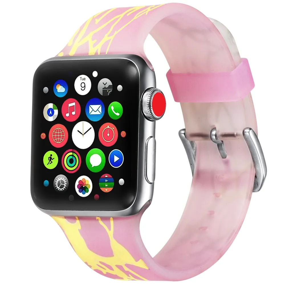 Gradient Gold Marble Silicone Band