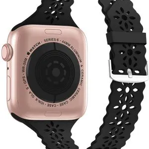 Elegant Hollowed-Out lace Silicone Apple Watch Band for iWatch Series SE 10 9 8 7 6 5 4 3 2 1 for 38/40/41mm 42/44/45/49mm
