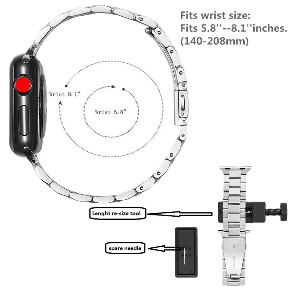 7 Link Stainless Steel for Apple Watch Band
