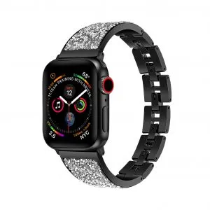 Bling Metal Bracelet with Stone for Apple Watch Band for iWatch Series SE 10 9 8 7 6 5 4 3 2 1 for 38/40/41mm 42/44/45/49mm
