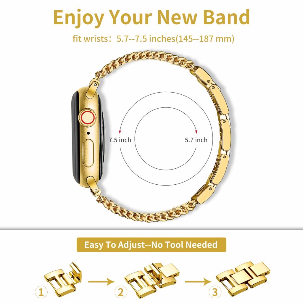 gold Stainless Steel Apple watch band 4