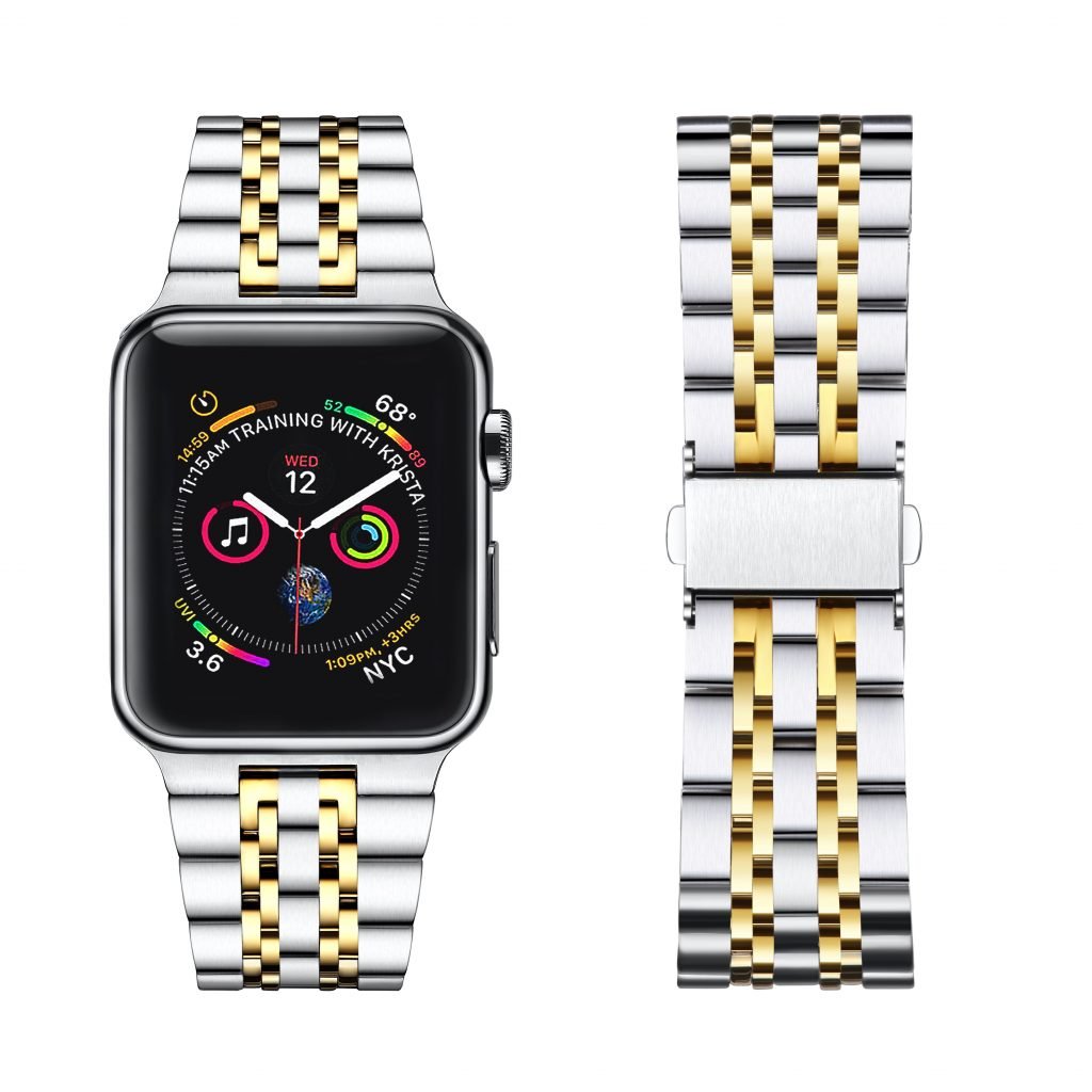 gold Steel band for iWatch Series 1