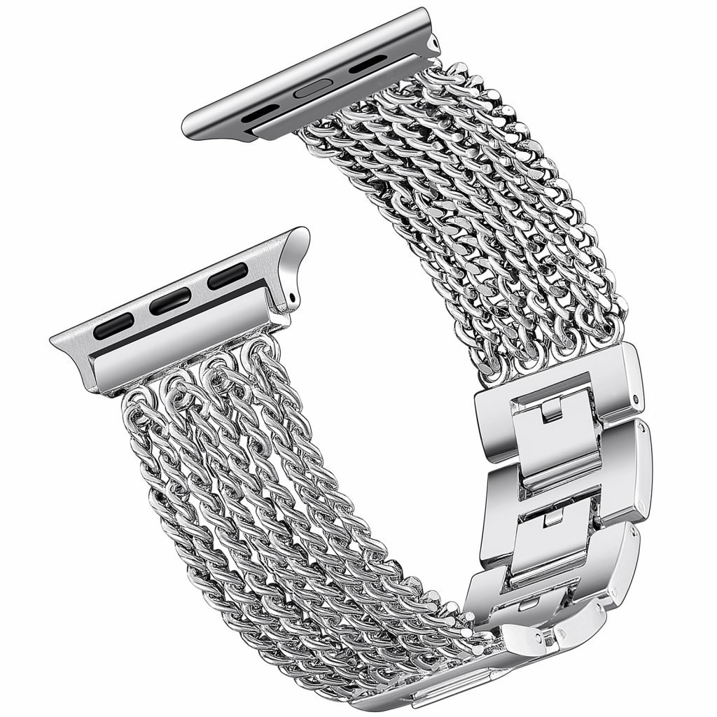 silver gold Stainless Steel Apple watch band 1