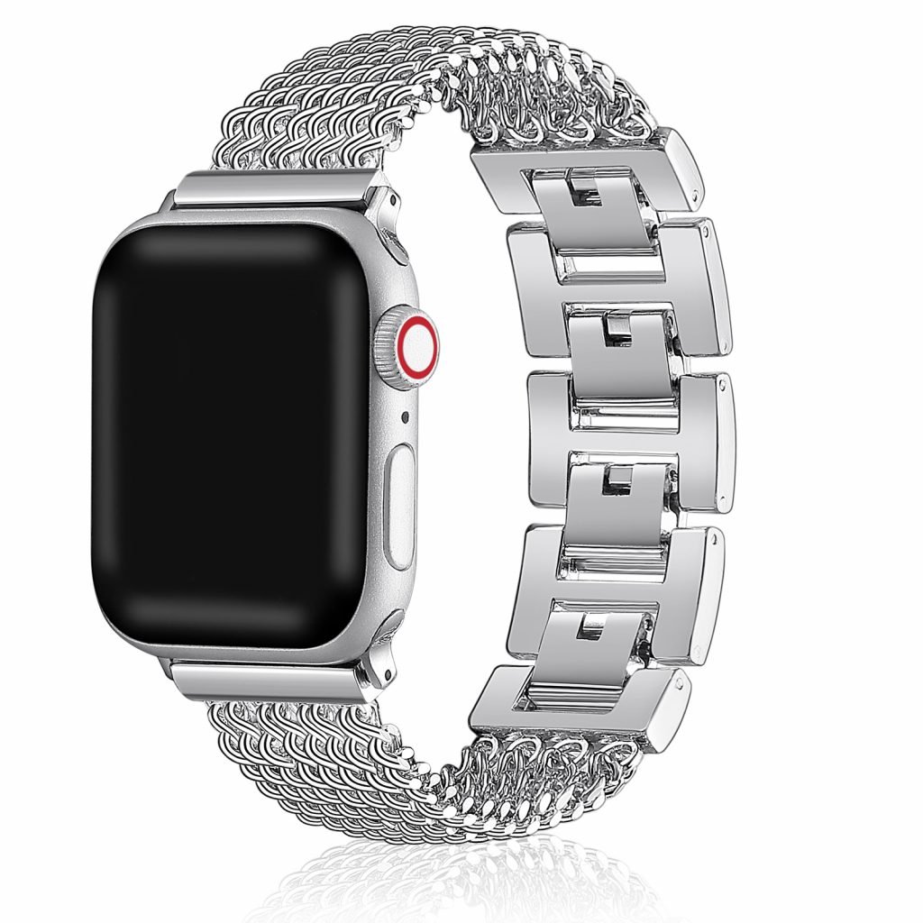 silver gold Stainless Steel Apple watch band