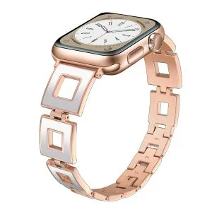 Unique Square hollow design Stainless Steel Apple Watch Band for iWatch Series10 9 8 7 6 5 4 3 2 1 SE for 38/40/41mm 42/44/45/49mm