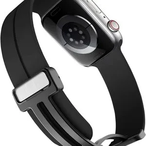 Magnet Buckle Silicone Sport Wristbands Replacement Strap with Buckle for iWatch Series 10/9/8/7/6 5/4/3/2/1/SE/ULTRA