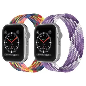 Braided Solo Loop Compatible with Apple Watch Band 41mm 40mm 38mm 42mm 44mm 45mm 46mm 49mm Women Men, Stretchy Elastic Strap Sport Wristbands for iWatch Series 10/9/8/7/6/5/4/3/2/1