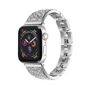 Bling Metal Bracelet with Stone for Apple Watch Band for iWatch Series 10 9 8 7 6 5 4 3 2 1,Ultra,SE for38/40/41/42mm 42/44/45/46/49mm